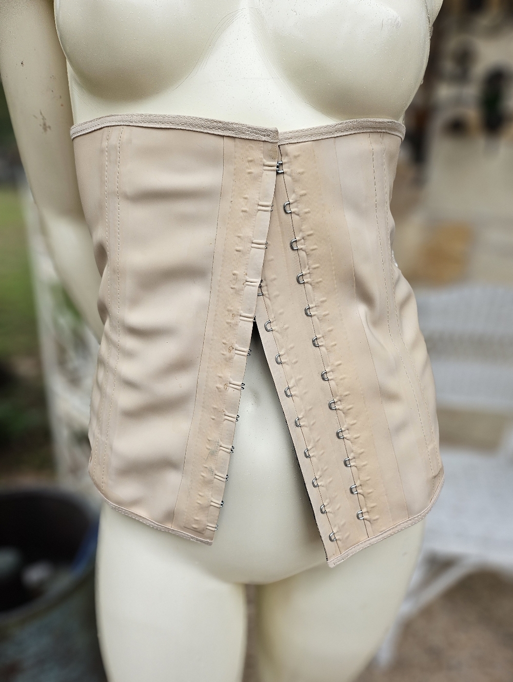 Vintage Ann Michell The Body Flesh Rubber Corset Body Shaper Size M